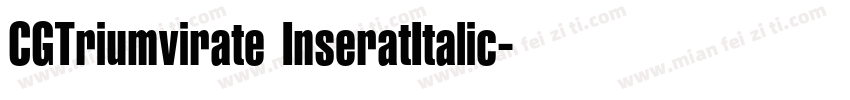 CGTriumvirate InseratItalic字体转换